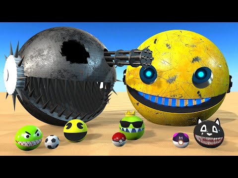 Pacman vs Monster Pacman vs Robot Monsters part 2