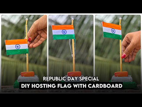 How to Make a Republic Day Flag from Cardboard 😱🇮🇳| Simple DIY for Beginners