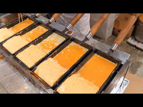 [You could watch it forever] Exquisite rolled omelet made by a chef in Kyoto｜japanese street food