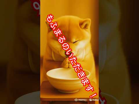 もふまるいただきますシリーズ🐶🍜ぽっちゃり柴犬もふまるの日常🐶❤️ #柴犬 #癒し#癒し動画 #かわいい #食べる #ai #dog