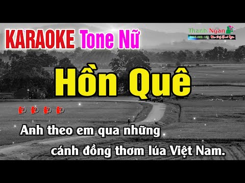 Hồn Quê Karaoke Beat Tone Nữ – Nhạc Sống Thanh Ngân karaoke