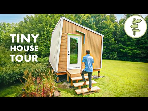 EXTRA SMALL Tiny House Built by Young Firefighter – FULL TOUR