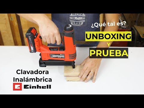 Clavadora Engrapadora inalambrica Einhell TE-CN 18 Unboxing y pruebas