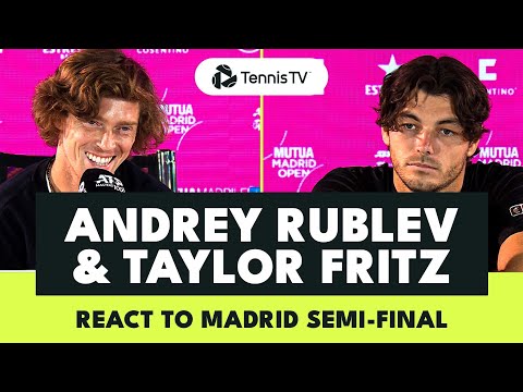 Andrey Rublev & Taylor Fritz React To Madrid 2024 Semi-Final 🗣