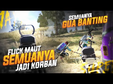 FLICK MAUT MEMAKAN KORBAN !! GAK MUSUH GAK TEMEN 1 TEAM SEMUA NYA GUA BANTING !! #pubg