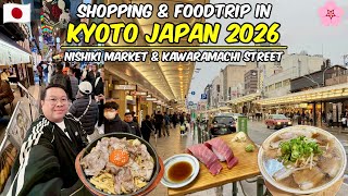 Street Food Tour at Nishiki Market & Exploring Kawaramachi Street in Kyoto!🇯🇵🌸