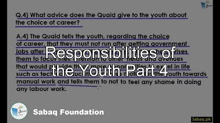 Responsibilities 
of the Youth Part 4