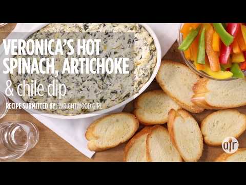 How to Make Veronica's Hot Spinach, Artichoke and Chile Dip | Appetizer Recipes | Allrecipes.com