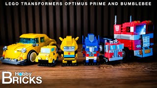 Lego Optimus Prime  and Bumblebee Transformers Brickheadz | Speed Build | Lego Beat Building