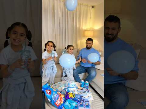 يوم كامل بلون الأزرق 🔵😱 يوسلين وميمي ومحمد !