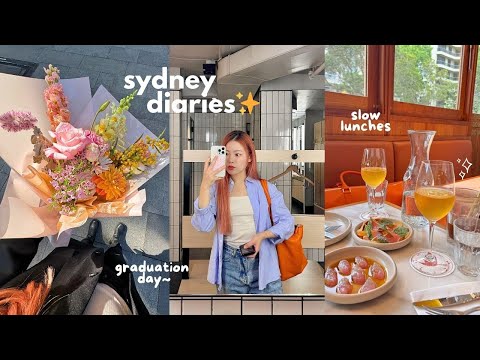 life in sydney 💐 grad day, in my fit girl era, running errands, catching up w/ friends 🍊