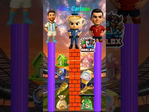 Kalian Tim Messi atau Ronaldo #puzzle #cartoon #animation #ronaldo #football #funny #english