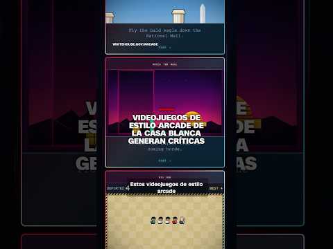 Videojuegos de estilo arcade de la Casa Blanca generan críticas