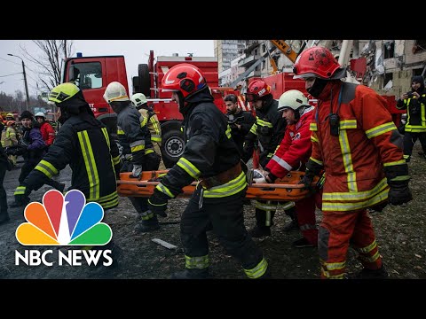 Crews rescue woman from rubble of Ukraine apartment building
