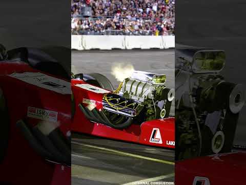 Nitromethane Dragster in Slow Motion at #SEMA show #nitromethane #dragster #HEMI