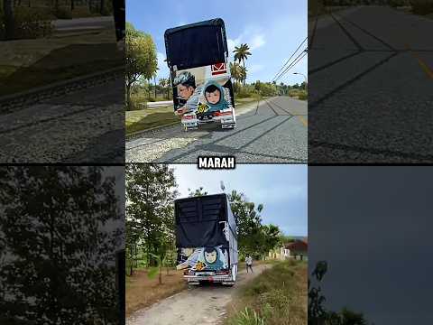 Bussid VS Real Life truk wahyu abadi jatuh #sharcut_tm #trukoleng #bussid