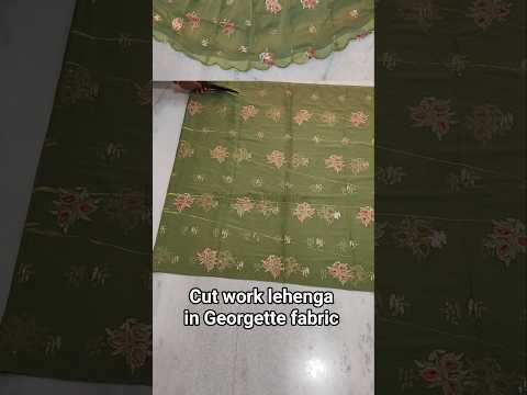 cutwork lehenga in georgette fabric #ytshorts #lehenga #georgette #shorts #design #fashion #trending