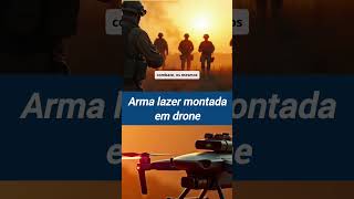 arma laser montada em drone