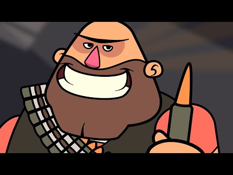 Meet the heavy but 2D - TF2 - Green Retroman