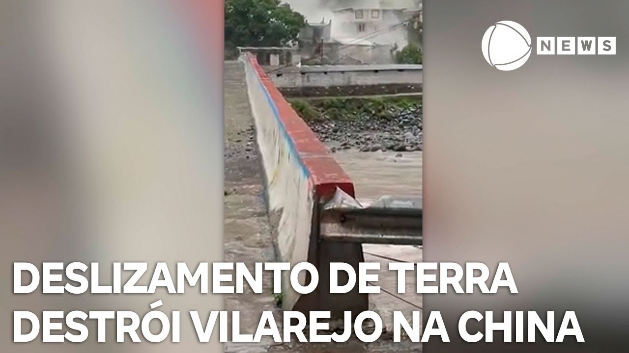 Deslizamento de terra destrói vilarejo na China