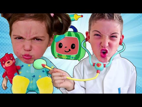 Nastya pretend to be sick Sick Song by Nastya - Nursery Rhymes & Kids Children Songs  | 病気の歌