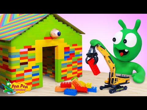Pea Pea Construye una Casa de Lego Colorida 🏠 Pea Pea Español