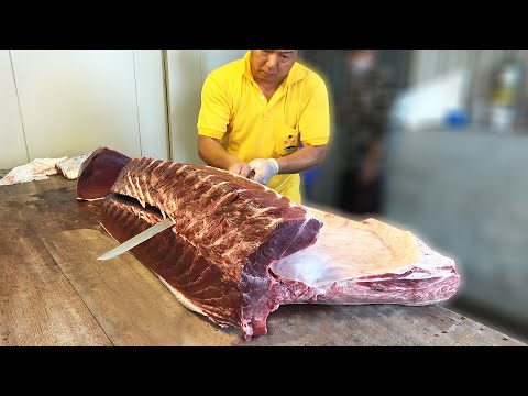 Watch This Tuna Get Sliced Like Butter – Unreal Precision!"#sharp  #seafood  #chef