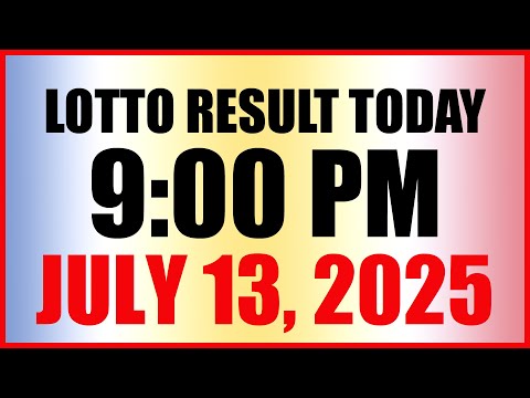 Lotto Result Today 9pm Draw July 13 2025 Swertres Ez2 Pcso