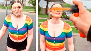Woke Activist Gets KNOCKED Cold After Talking SH*T to Police