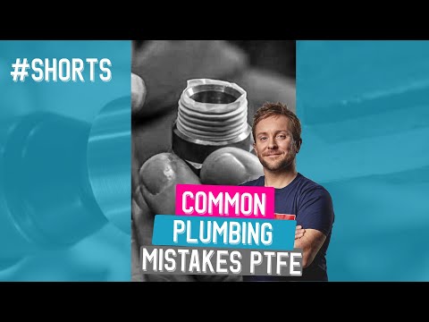 Common Plumbing Mistakes PTFE tape on wrong #shorts