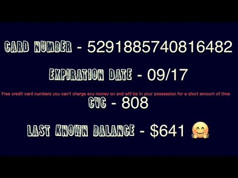 Fake credit card numbers for dating sites