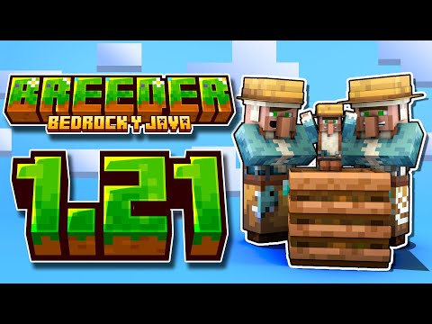 GRANJA de ALDEANOS para BEDROCK - JAVA Minecraft 1.21 😲BREEDER MINECRAFT 1.21