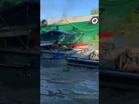 xà lan không thấy ghe chở đá #shorts