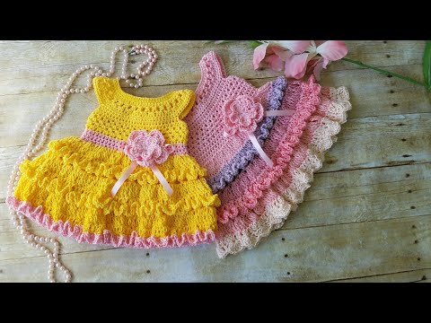 Crochet Baby Dress Tutotial, 0-3 Months Crochet Dress...