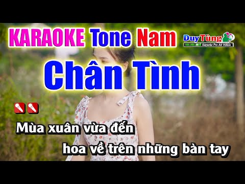 Karaoke || Chân Tình – Tone Nam || Nhạc Sống Duy Tùng