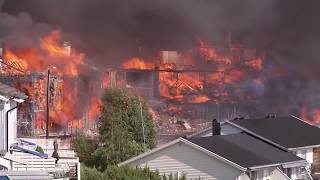 YouTube video thumbnail: More Than 100 Homes Destroyed in Norway Fire