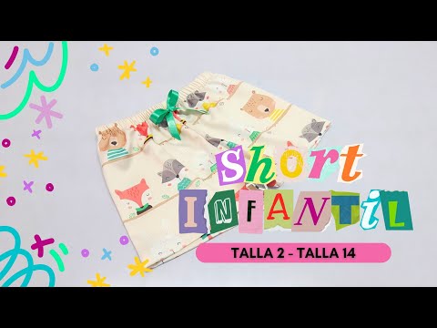 SHORT INFANTIL multiuso - Tutorial fácil y Patrón *GRATIS*