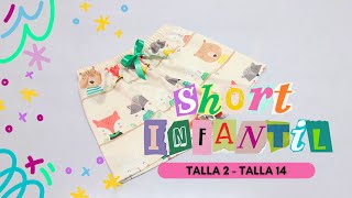 SHORT INFANTIL multiuso - Tutorial fácil y Patrón *GRATIS*