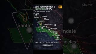 Low Tornado Risk, Flooding Threat Today in California | Feb 16 Weather Update