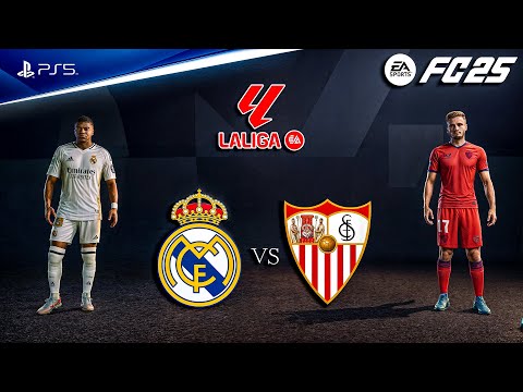 FC 25 - Real Madrid vs Sevilla Ft. Vini jr, Mbappe, | La liga 24/25 Full Match | PS5™ [4K60]