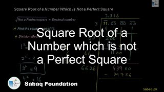 Square Root of a Number which is not a Perfect Square