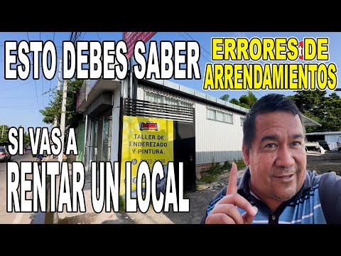 NO COMETAS ESTOS ERRORES si vas a ALQUILAR UN LOCAL COMERCIAL | Youtubero Salvadoreño