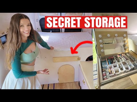 Installing a Slide Out Storage Table in a DIY Camper Van Build!