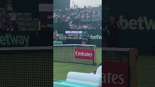 Justin Engel wins the first qualifying round in Halle (Gerry Weber with a Ace)
