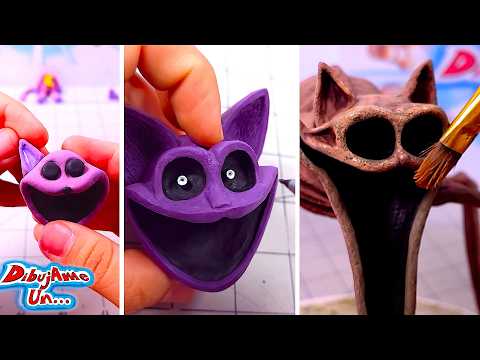 Hice todas las formas de CATNAP con plastilina. I made all three Catnap Forms in clay || DibujAme Un