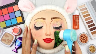 ASMR Makeup on WATERMELON 🍉💄SPA for Sleep +Real Face Reveal?😳