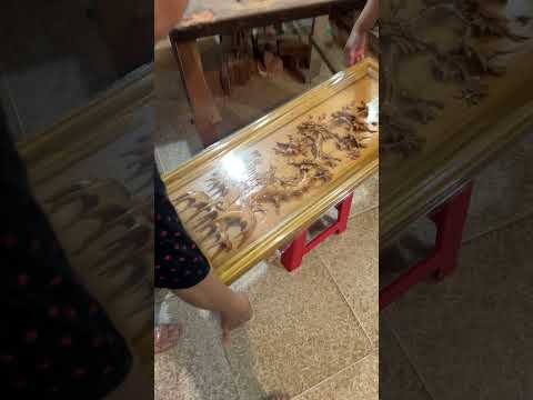 Tranh gỗ bên em giao cho bác khách hà nội #tranh gỗ -#nội thất