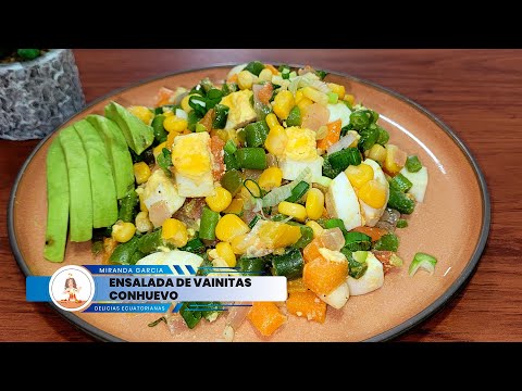 😍🥗ENSALADA DE VAINITAS🥚🥚 CON HUEVO #ensaladafitness #ensaladaexquisita