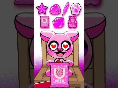 Pink Food ASMR Mukbang