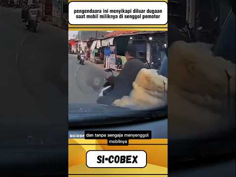 pengendara ini menyikapi diluar dugaan saat mobil miliknya di senggol pemotor#shorts